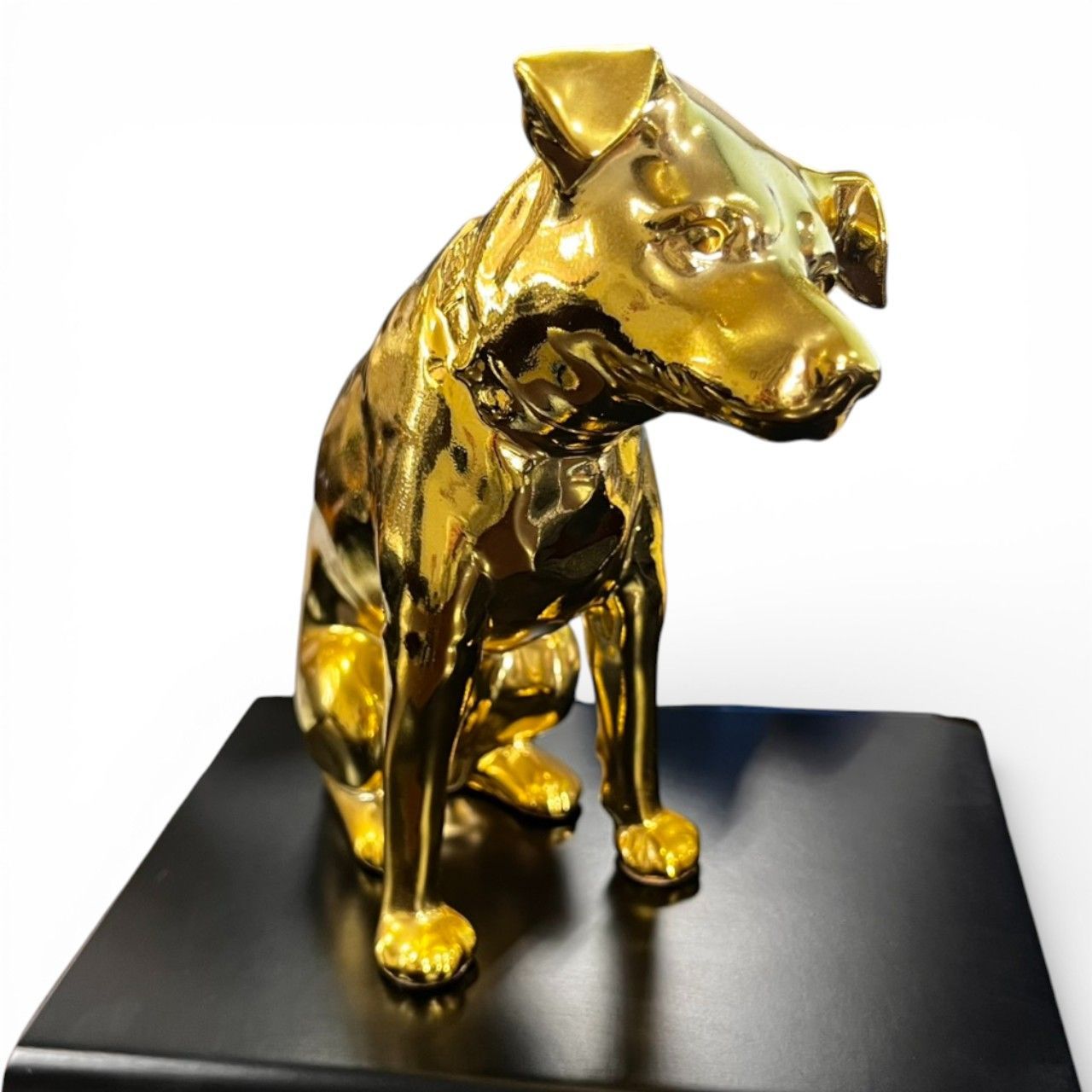 ニッパー犬の置物 金色 ビクター犬 ニッパー君ゴールド MILLENNIUM