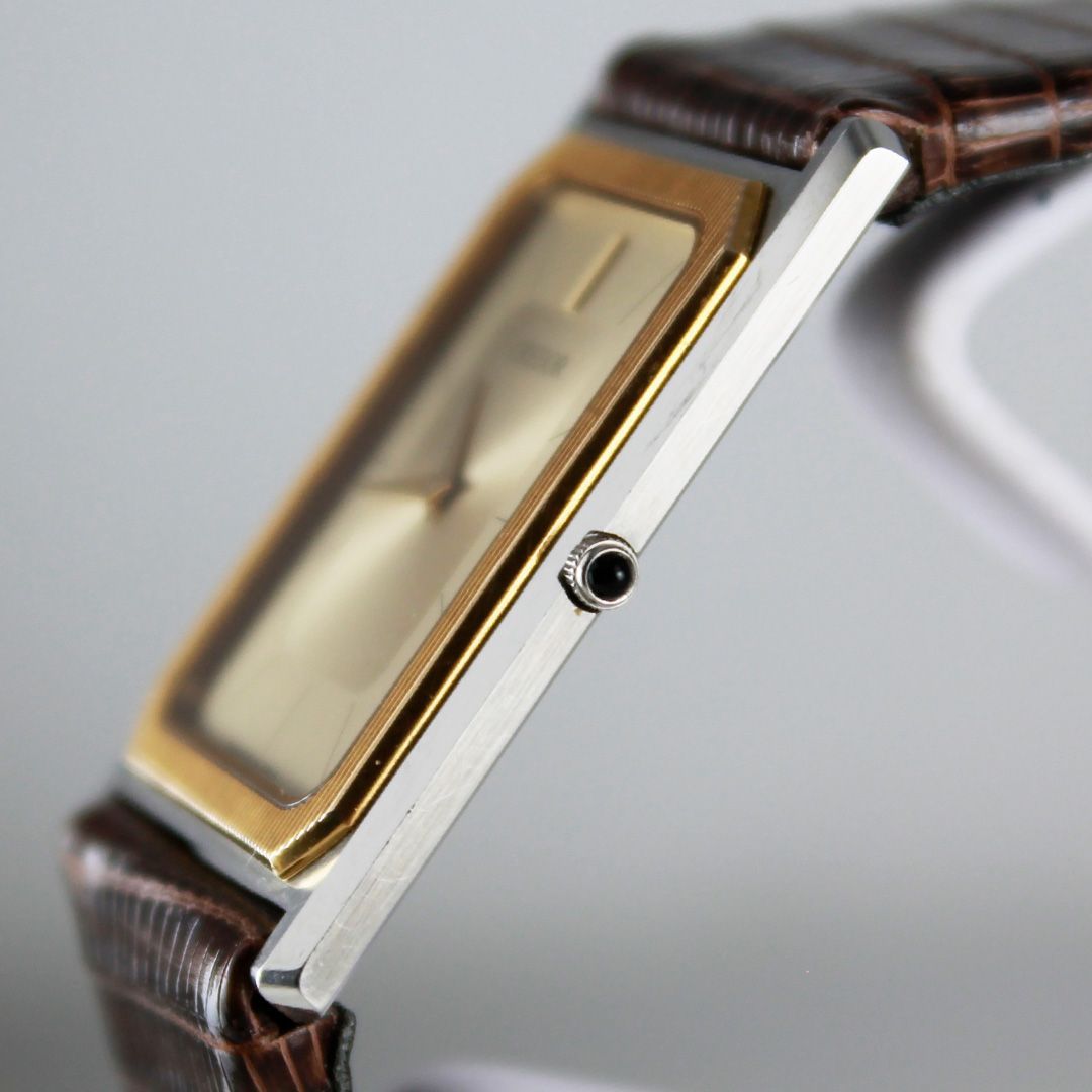 TTS4 SEIKO セイコー CREDOR クレドール 6730-5090 スクエア 14Kベゼル