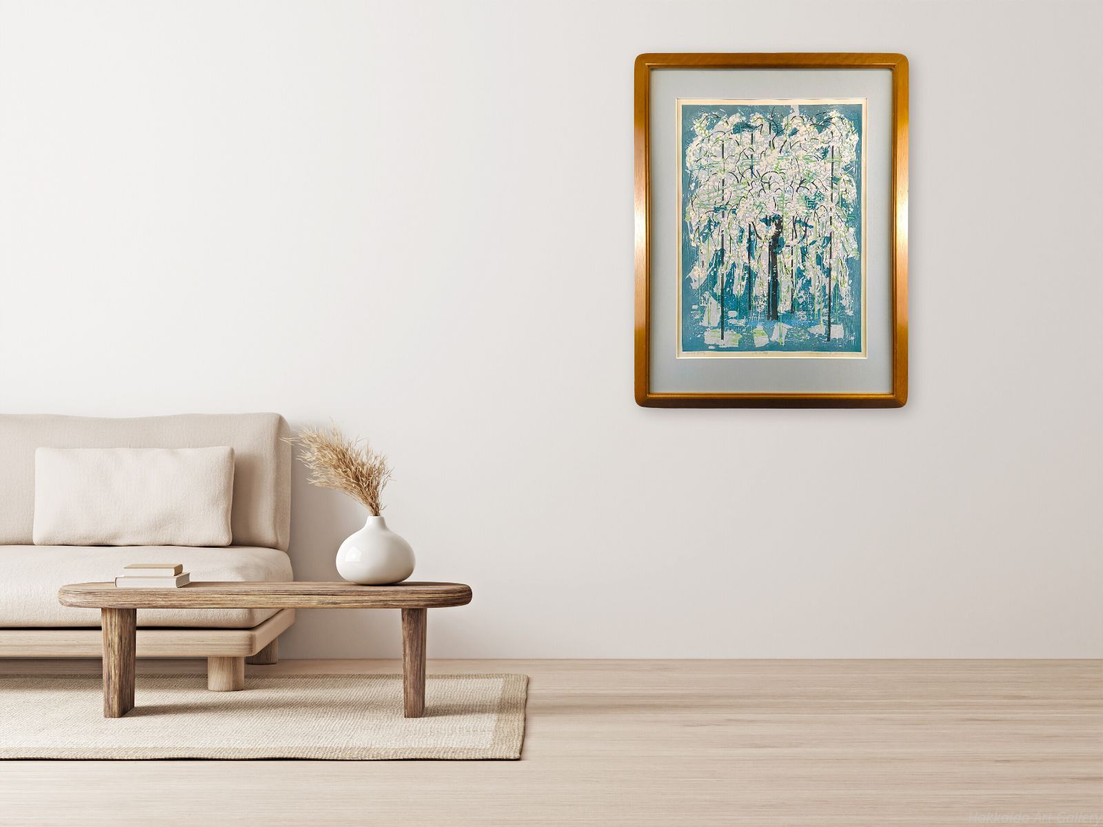 北岡文雄 「しだれ櫻」 木版画 絵画 - メルカリ