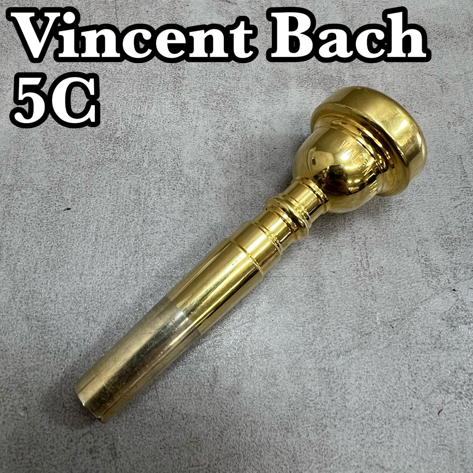 ゴールドメッキ マウス ピース トランペット バック Vincent Bach 3C