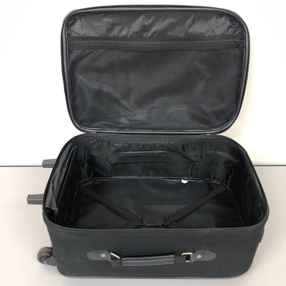 大型ソフトスーツケース 中古 キャリーケース キャリーバック2個セット ss8369 【中古】 チャンピオン ソフトキャリーケース 黒 ジッパー式 2