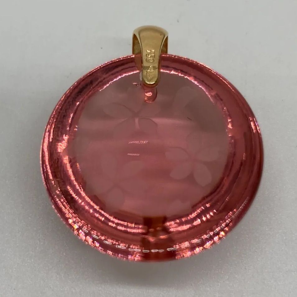 バカラ×ゲラン k18 クリスタルガラス 桜 ペンダントトップス - メルカリ