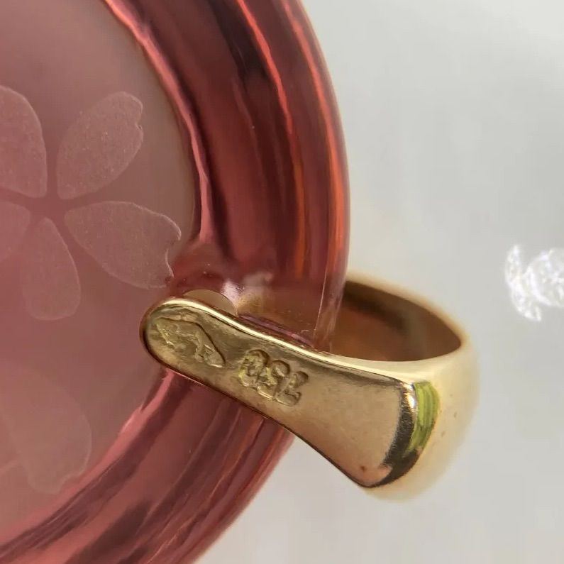 バカラ×ゲラン k18 クリスタルガラス 桜 ペンダントトップス - メルカリ