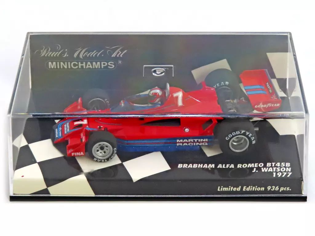 ミニカー 1|43 ブラバム アルファ ロメオ BT 45 B J.ワトソン 1977