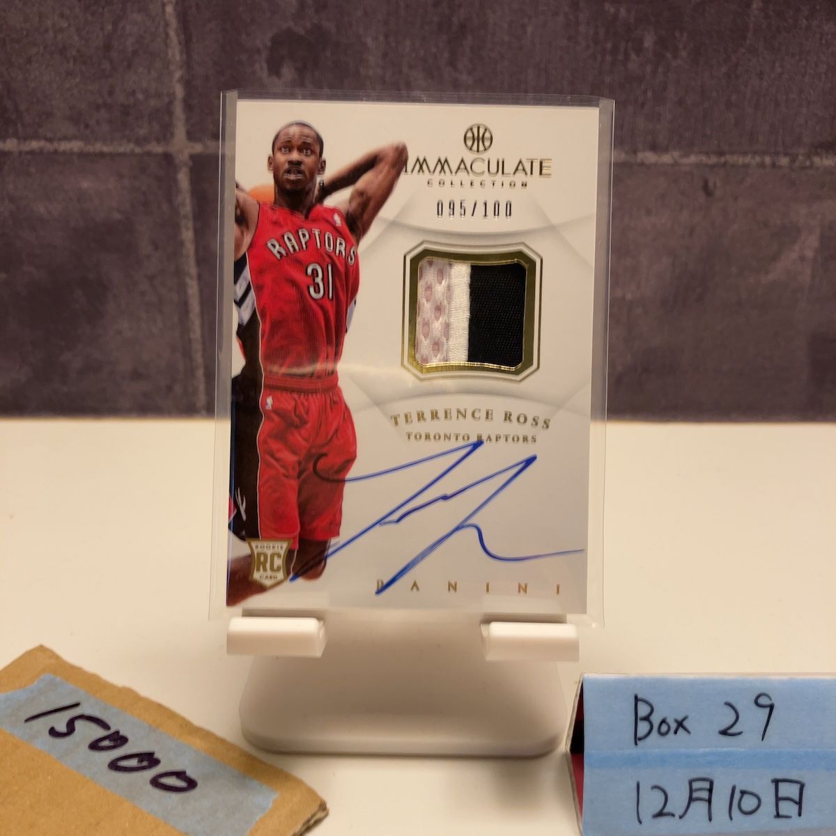 2012 13 Panini Immaculate Collection Terrence Ross 095 100 直筆サインカード Toronto Raptors RC ルーキー Rookie パッチ カード