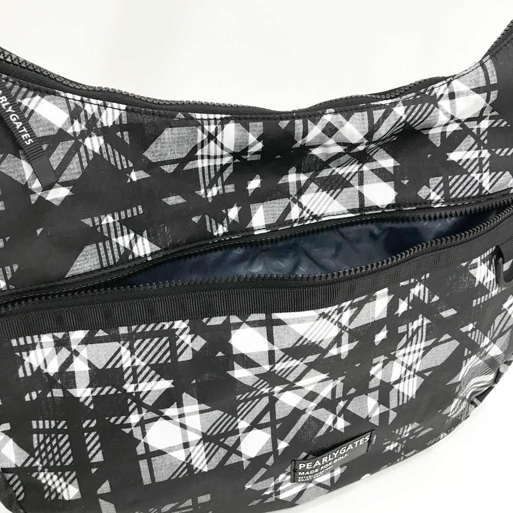  PEARLY GATES パーリーゲイツ 2025年モデル ショルダーバッグ チェック 総柄 ブラック系 240101620134 ゴルフウェア ストスト レビュー高評価ゴルフ ゴルフバッグ キャディバッグ ゴルフ