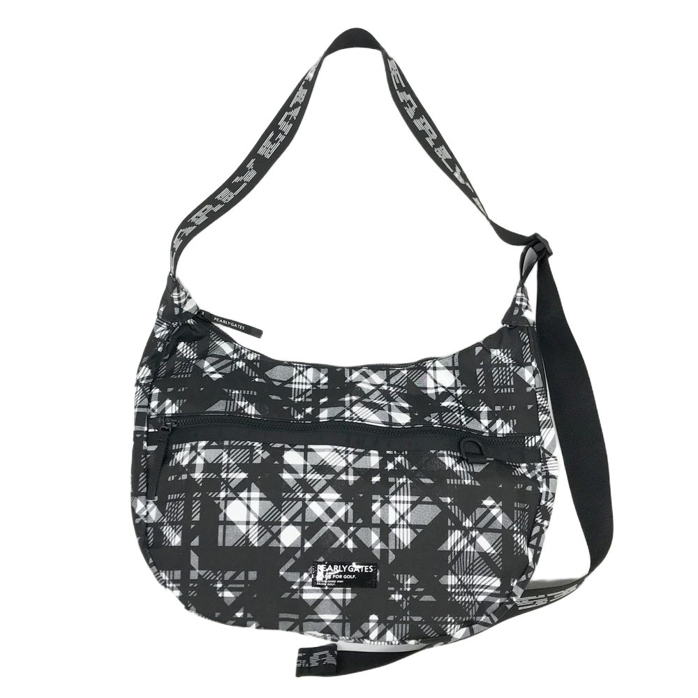 PEARLY GATES パーリーゲイツ 2025年モデル ショルダーバッグ チェック 総柄 ブラック系 240101620134 ゴルフウェア ストスト