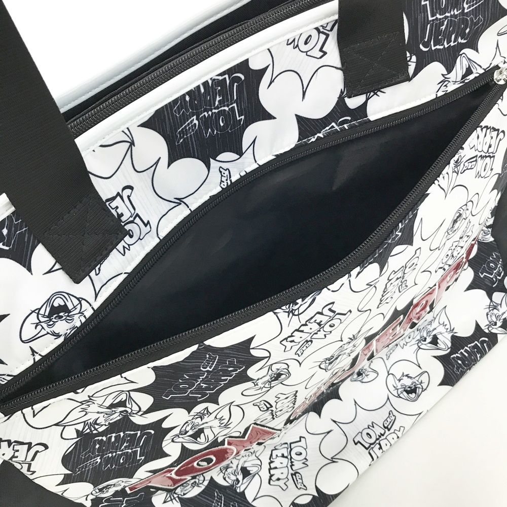  ARCHIVIO アルチビオ TOM and JERRY トムとジェリー トートバッグ ボストンバッグ 総柄 ホワイト系 240101629910 ゴルフウェア ストスト ドライバー練習用品 ゴルフバッグ キャディバッグ ゴルフ