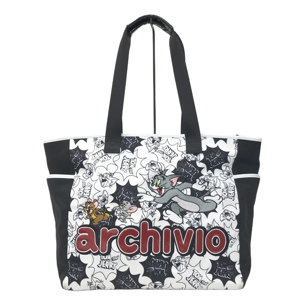 ARCHIVIO アルチビオ TOM and JERRY トムとジェリー トートバッグ ボストンバッグ 総柄 ホワイト系 240101629910 ゴルフウェア ストスト