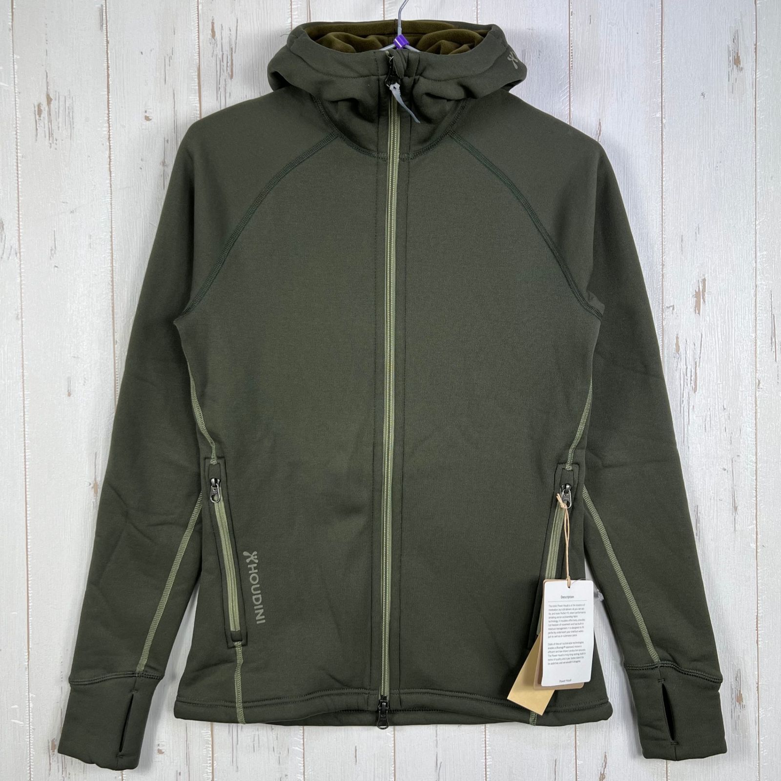 Women s グリーン系 Houdini フーディニ ウィメンズ パワー フーディ W Power Houdi 125984 106 WILLOW GREEN z フリース