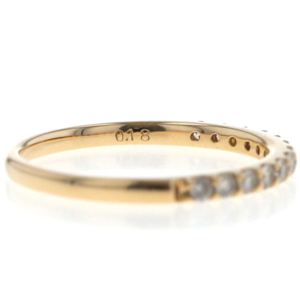 TSUTSUMI ツツミ K18YG リング ダイヤモンド 0.18ct ハーフエタニティ 