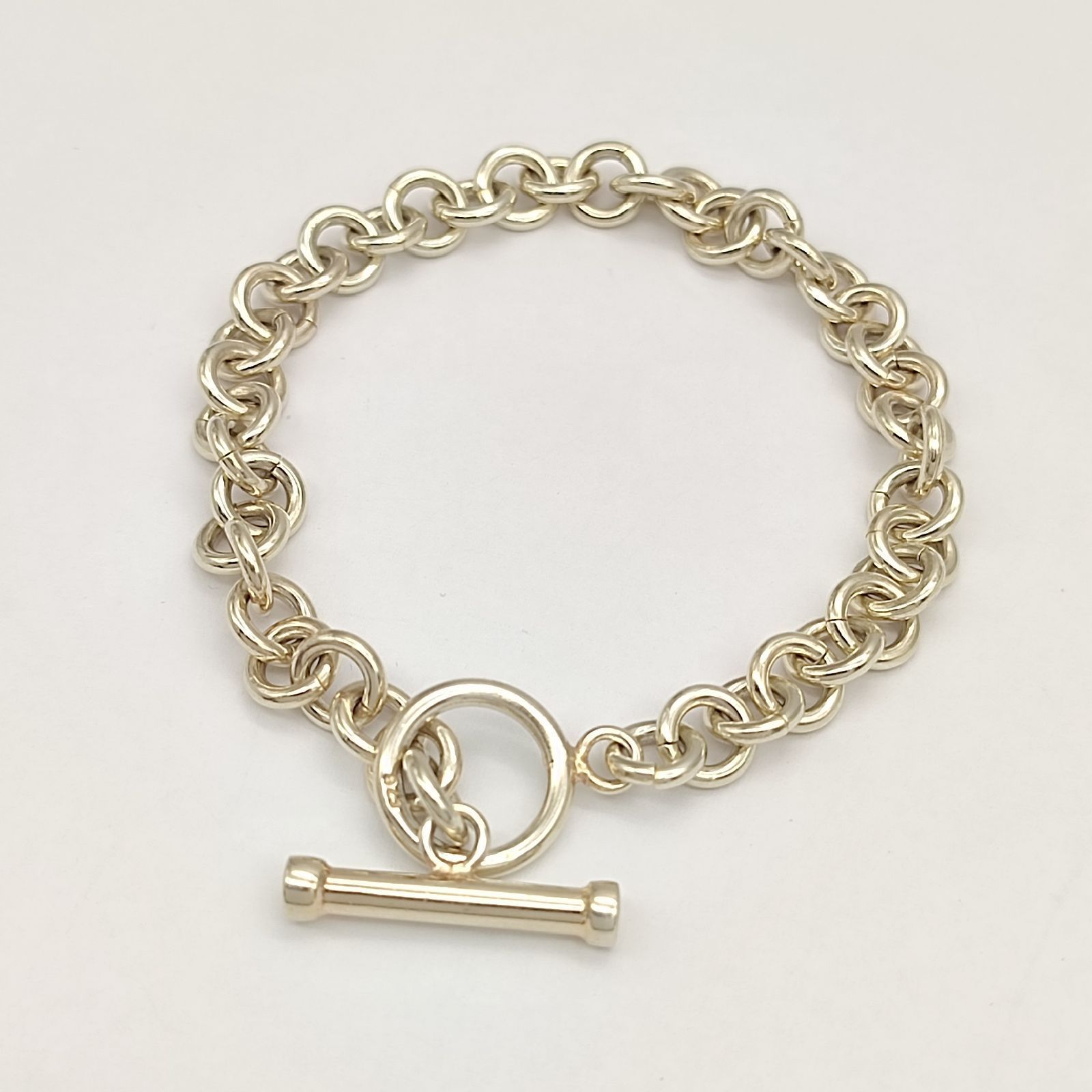 美品】シルバーチェーンブレスレット トグル SILVER シルバー925 19.1g