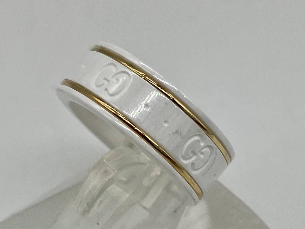 GUCCI グッチ アイコンリング ホワイト K18 750 7 #6.5 - メルカリ