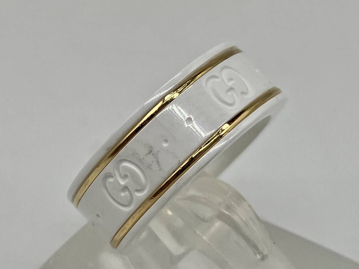 GUCCI グッチ アイコンリング ホワイト K18 750 7 #6.5 - メルカリ
