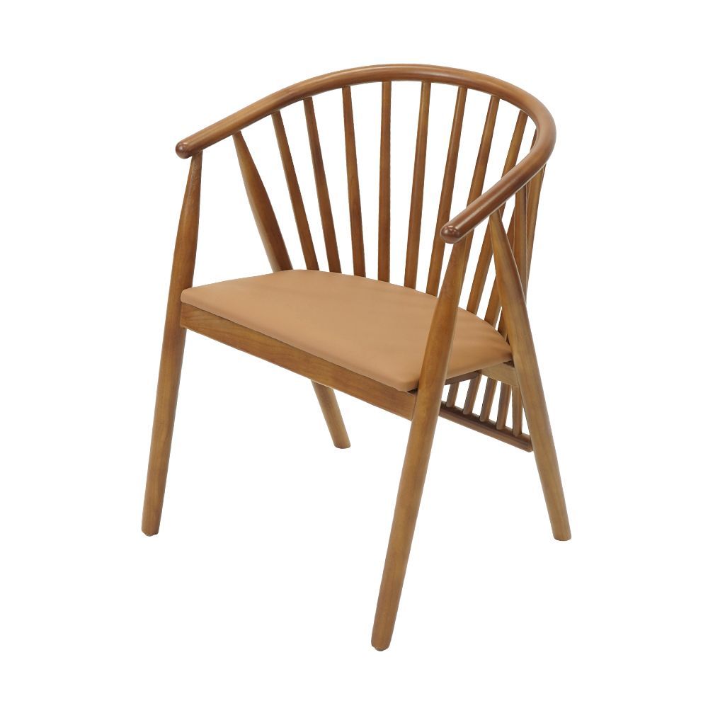 和モダン ジャパンディ 北欧 ダイニングチェア 曲木 天然木 無垢材 2脚 家具 モダン 肘付き 完成品 食卓 リビング インテリア チェア 椅子 イス 木製 dchy29 (2， レザー×ウォールナット(ブラウンle)， ラバーウッド)