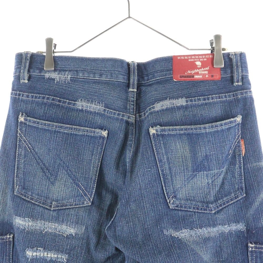 NEIGHBORHOOD (ネイバーフッド) リペア加工 ストレートデニムパンツ