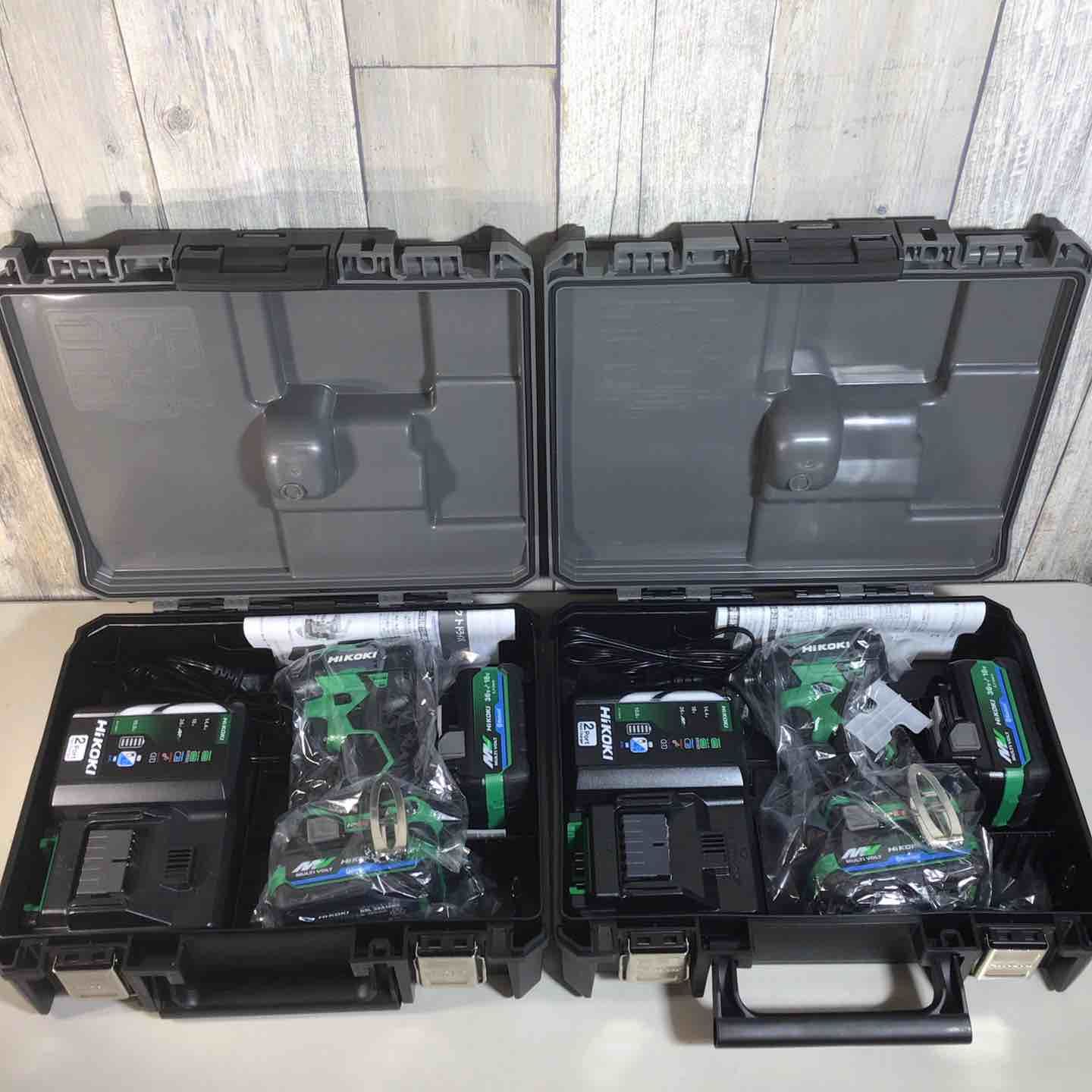 ♥品 ハイコーキ HIKOKI 日立 コードレス インパクトドライバ アグレッシブグリーン WH 36 DD 2 XHLSZ 2台 フルセット インパクト グリーン 緑 充電式