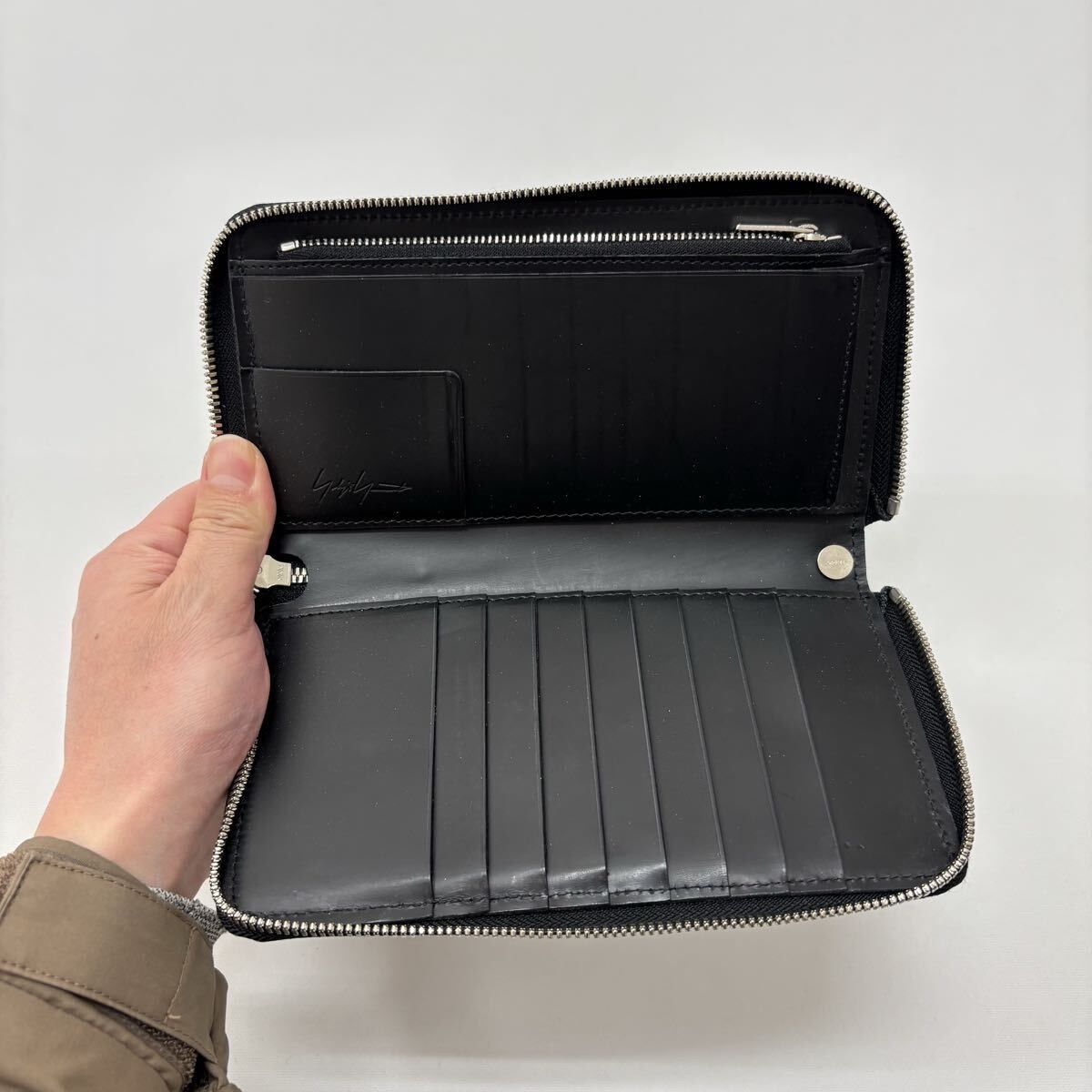 中古 Yohji Yamamoto ヨウジヤマモト ラウンドジップ ウォレット 長 