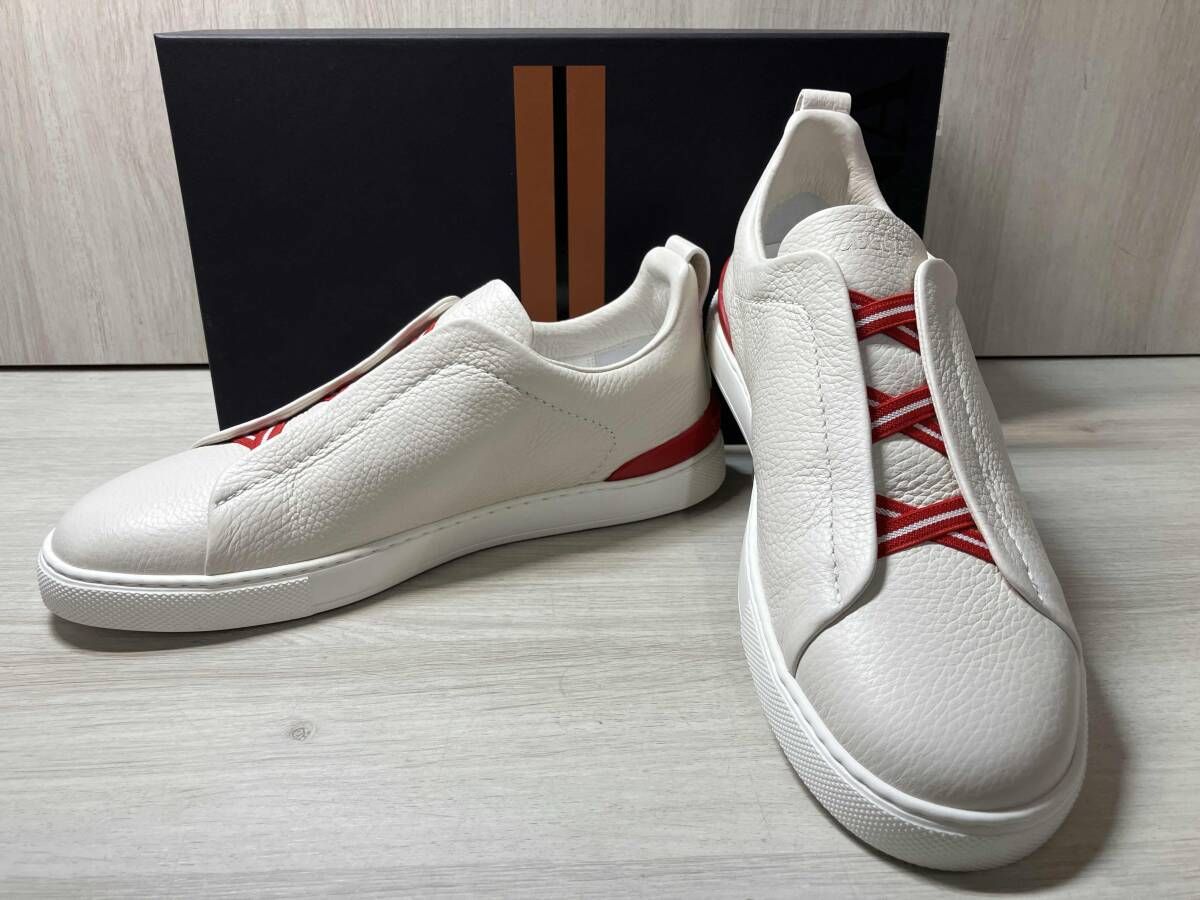 箱付】 Zegna ゼニア S4667Z Triple Stitch 表記サイズ8UK/9US 