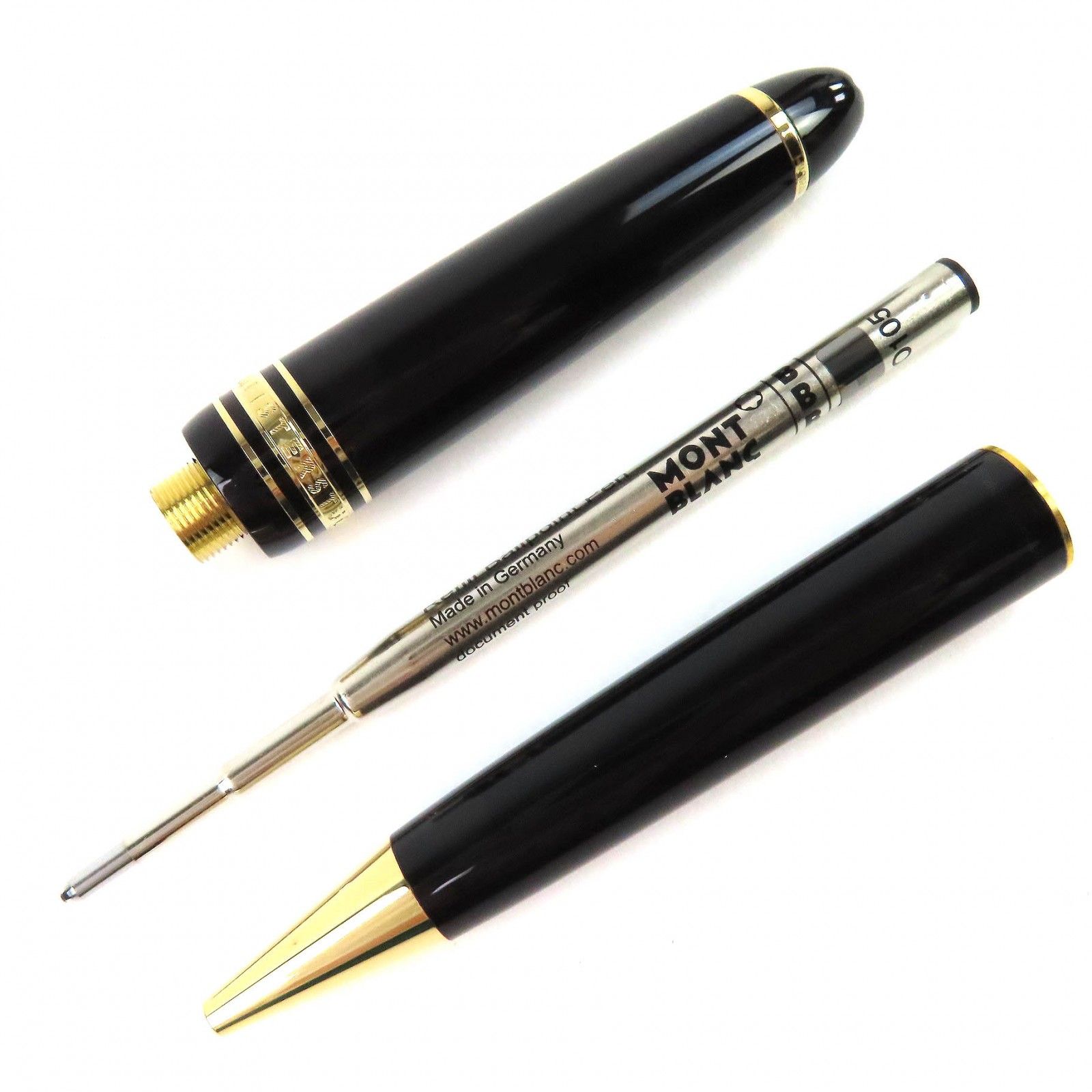 △ モンブラン MB 10456 マイスターシュテュック ル グラン ホワイトスター ツイスト式 ボールペン ブラック ゴールド ドイツ製 メンズ