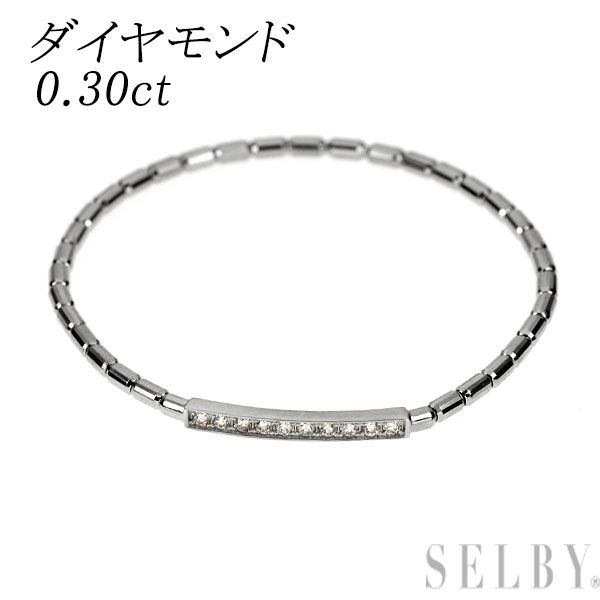 Pt900/ Pt850 ダイヤモンド ブレスレット 0.30ct 伸縮式 - メルカリ