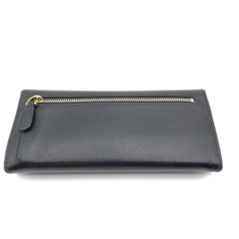 【中古】PRADA サフィアーノロングウォレット 62 B ブラック ▲パスケースなし　プラダ[17][240017751853] 中古】PRADA サフィアーノロングウォレット 62 B ブラック △パス