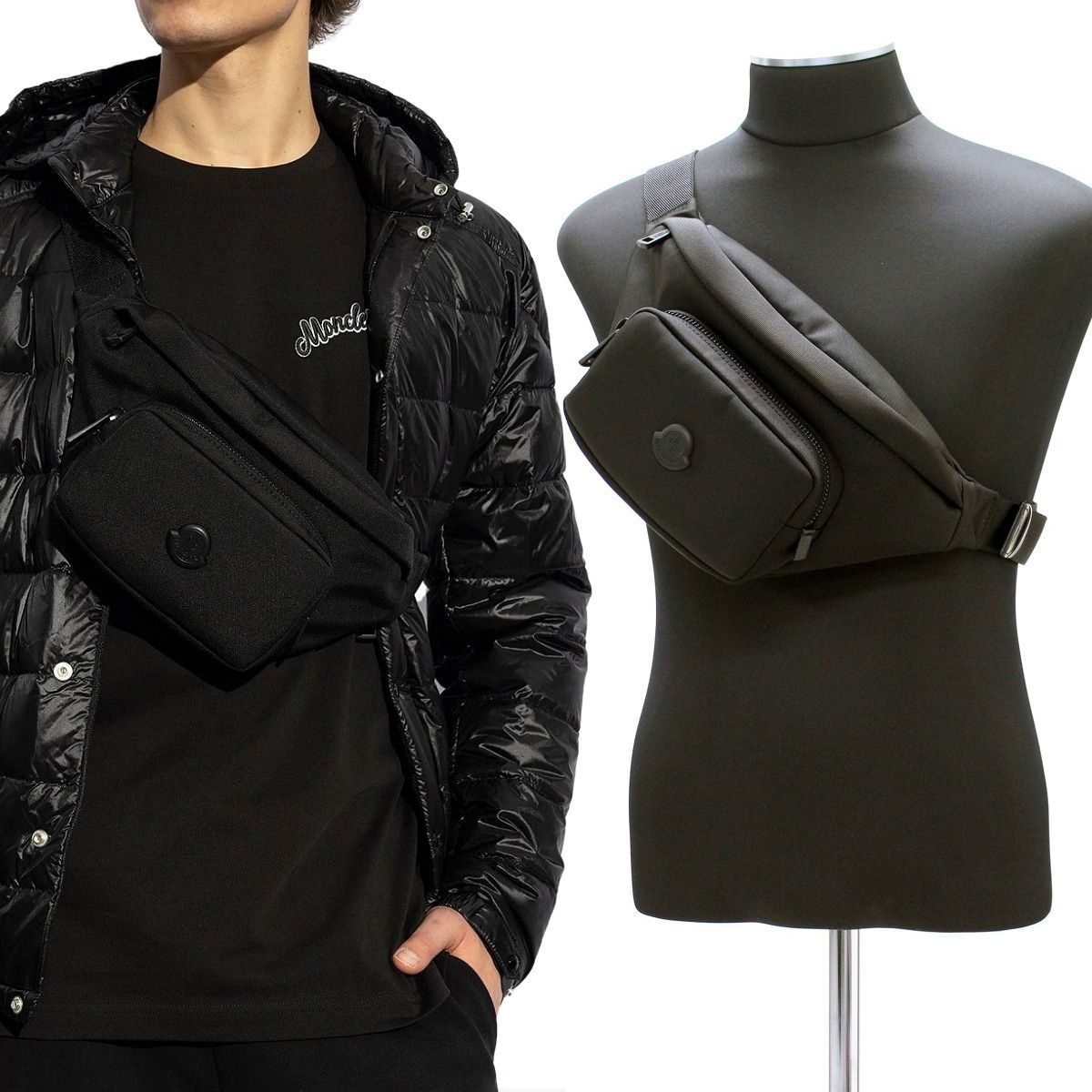 MONCLER ボディバッグ ブラック 12 MONCLER モンクレール 5M00005 M7755 DURANCE ブラック ボディ