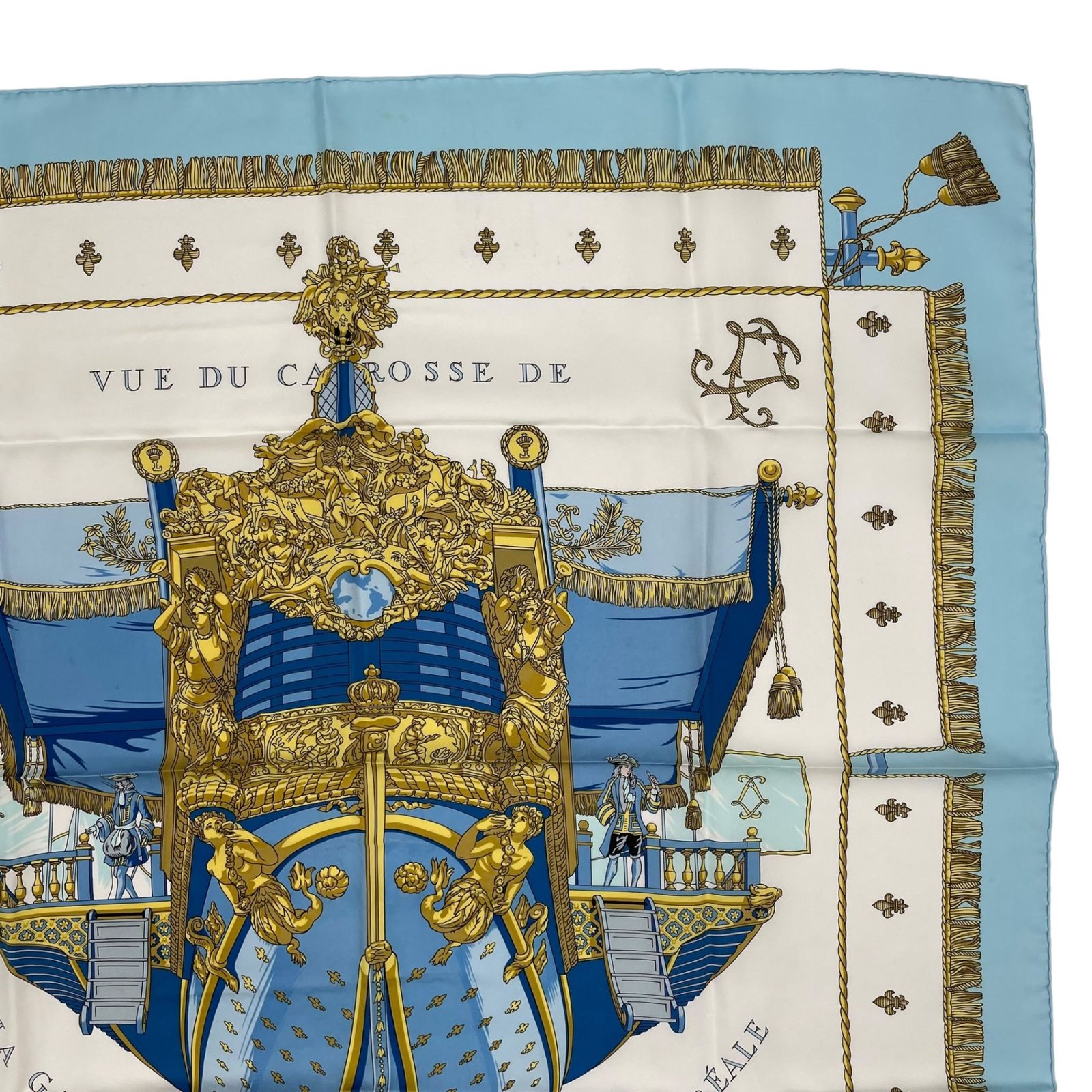 新品同様 HERMES エルメス スカーフ シルク カレ90 VUE DU CAROSSE DE