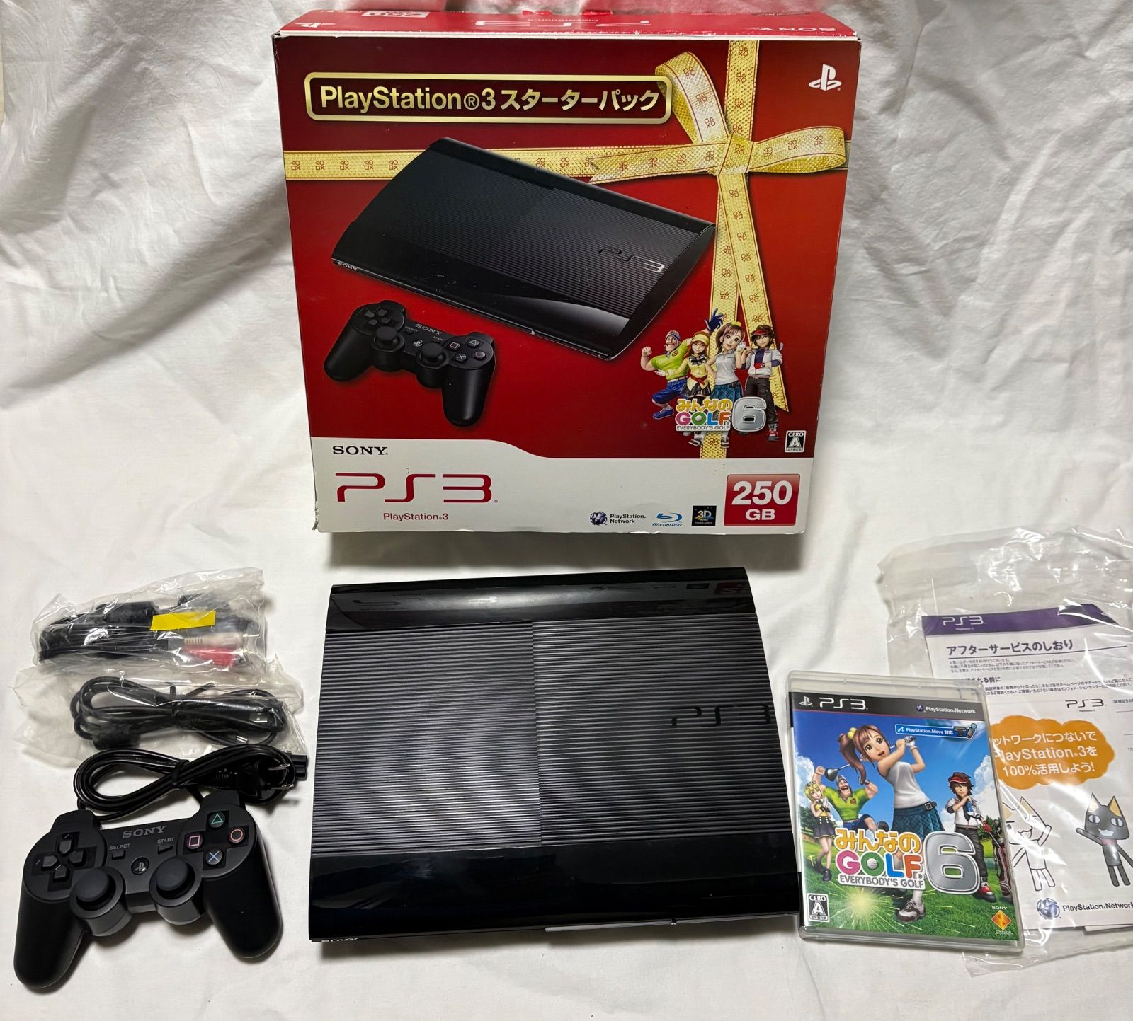 SONY プレイステーション3 PS3 250GB CECH-4000B みんなのゴルフ6 本体