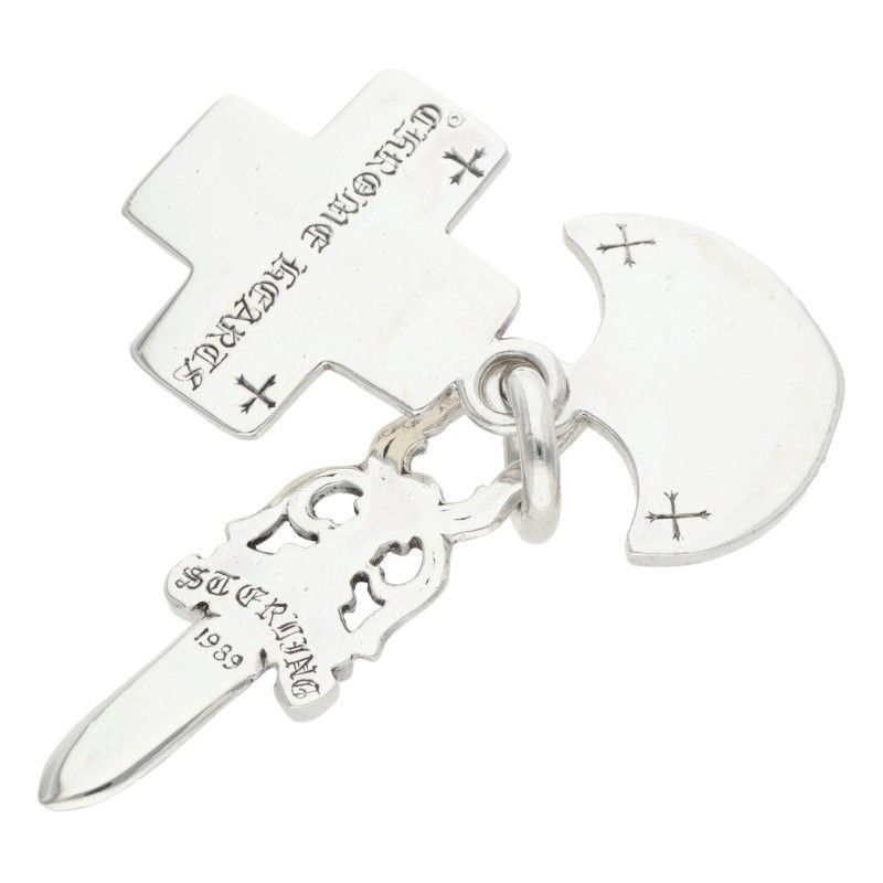 クロムハーツ 3TRINKETS OLD/スリートリンケッツ シルバーネックレス