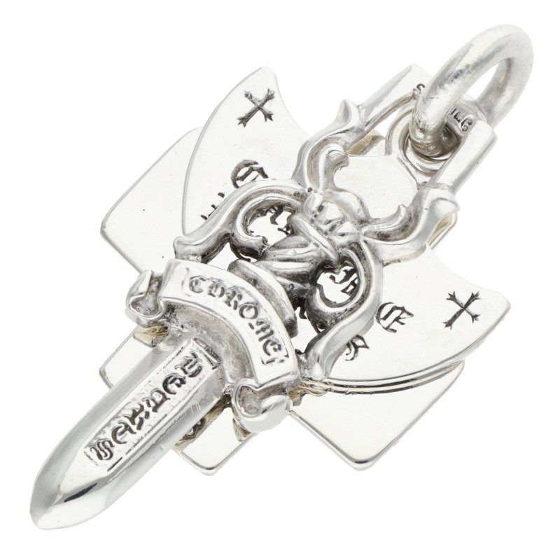 クロムハーツ 3TRINKETS OLD/スリートリンケッツ シルバーネックレス