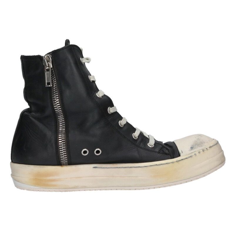 リックオウエンス RAMONES ラモーンズレザーハイカットスニーカー
