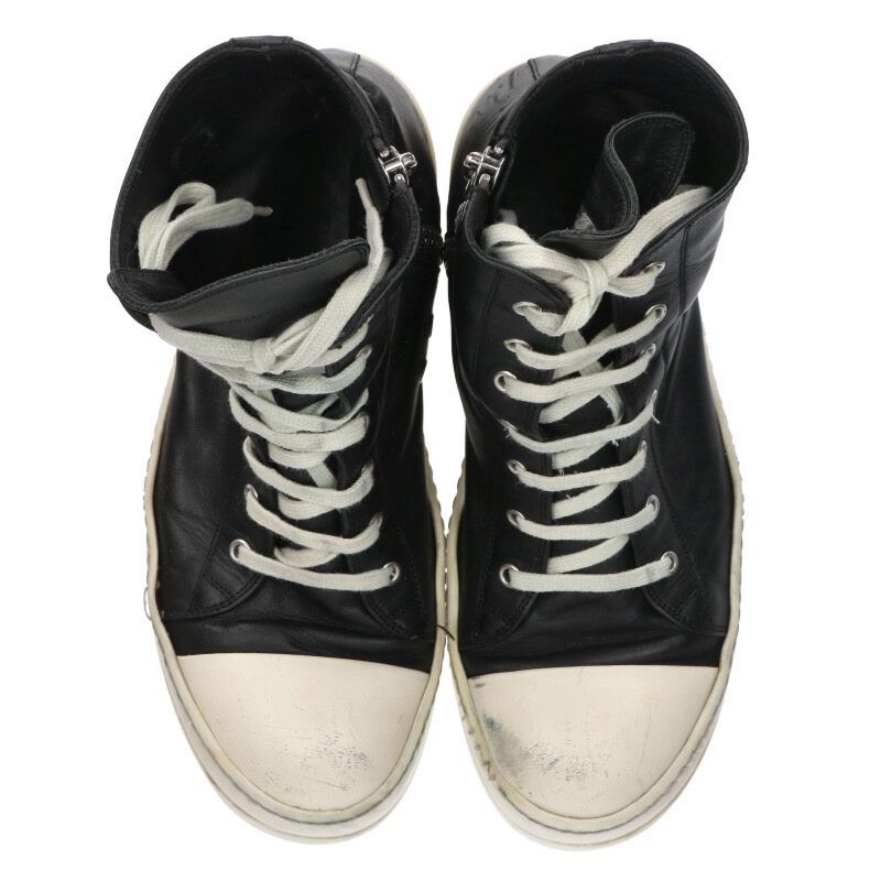 リックオウエンス RAMONES ラモーンズレザーハイカットスニーカー