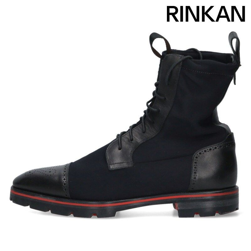 クリスチャンルブタン Sockroc ファブリック切替レザーレースアップ