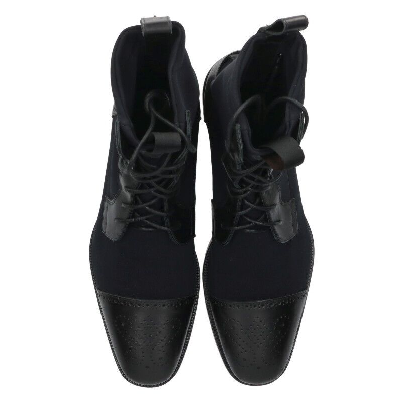 クリスチャンルブタン Sockroc ファブリック切替レザーレースアップ