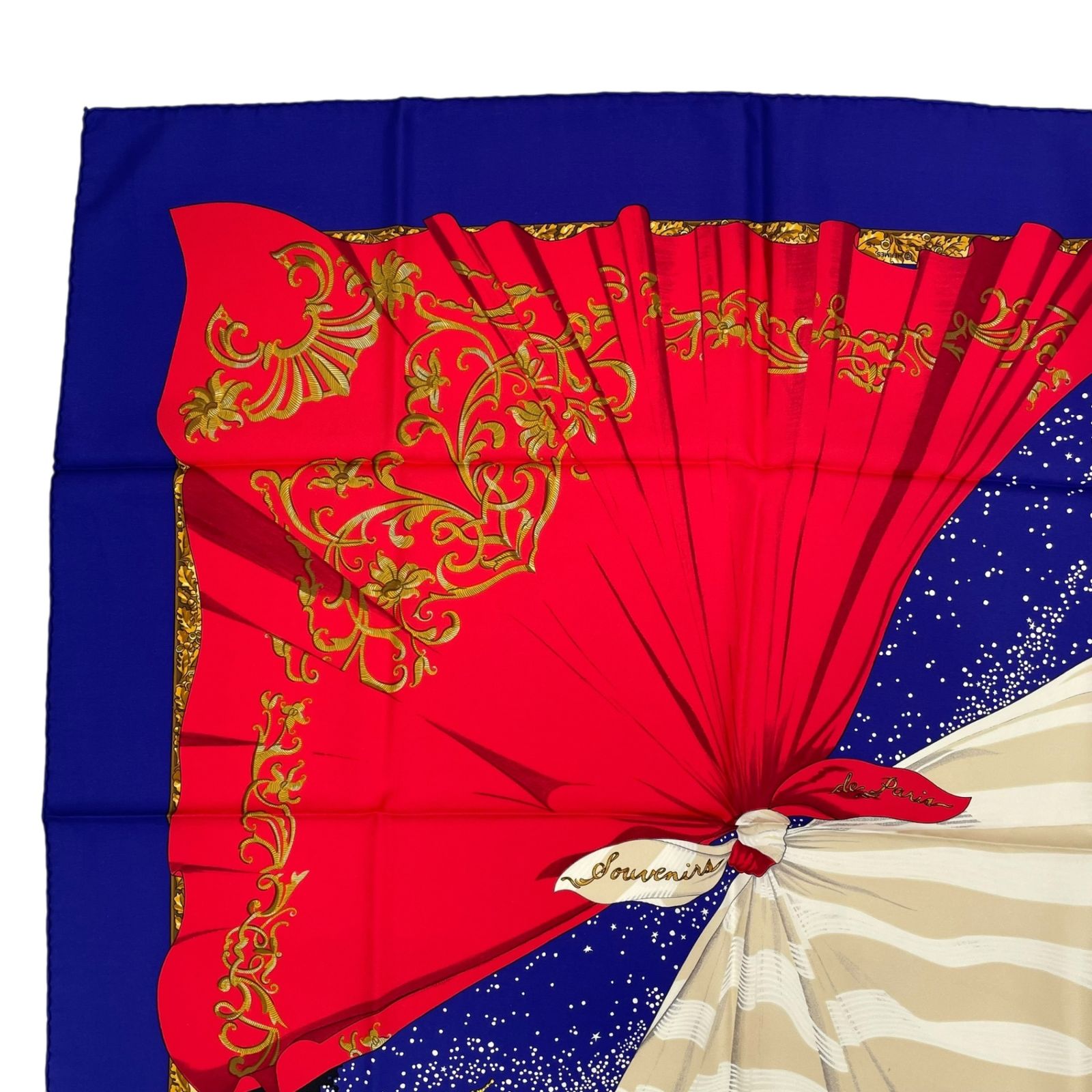 美品 HERMES エルメス スカーフ シルク カレ90 Souvenirs de Paris
