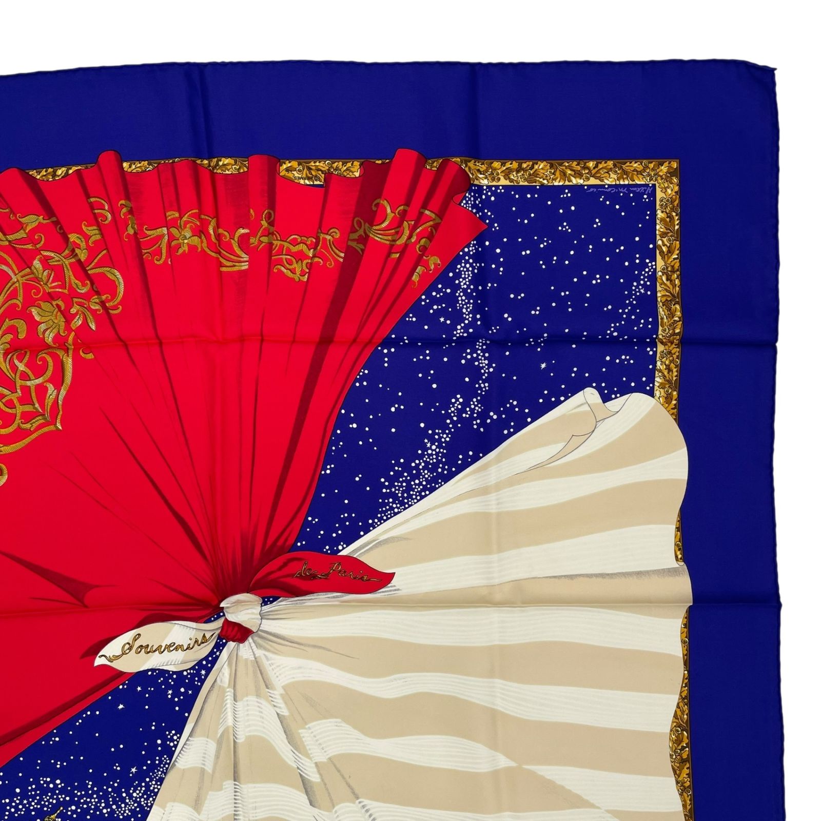 美品 HERMES エルメス スカーフ シルク カレ90 Souvenirs de Paris