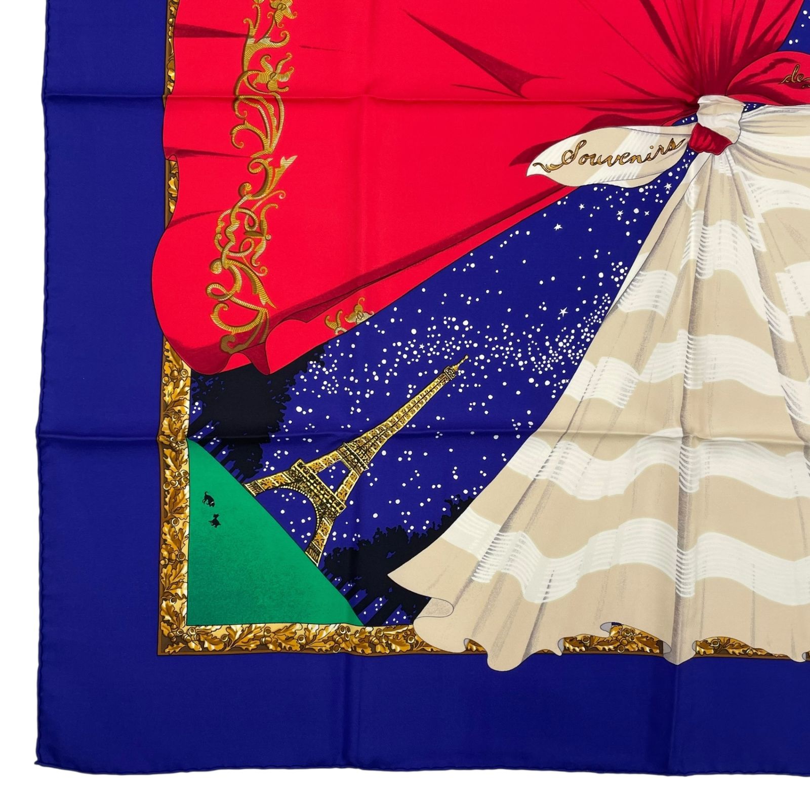 美品 HERMES エルメス スカーフ シルク カレ90 Souvenirs de Paris