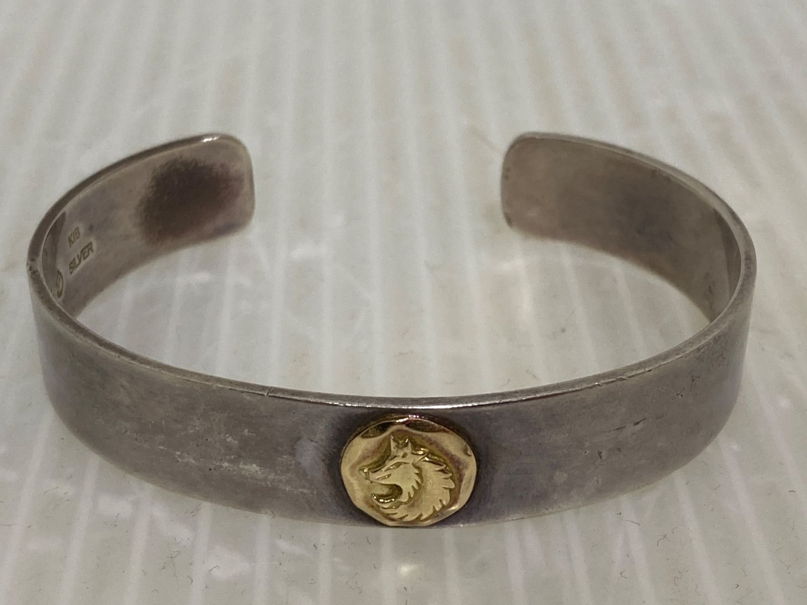 TADY&KING 平打ちバングル K18 SILVER ウルフ - メルカリ