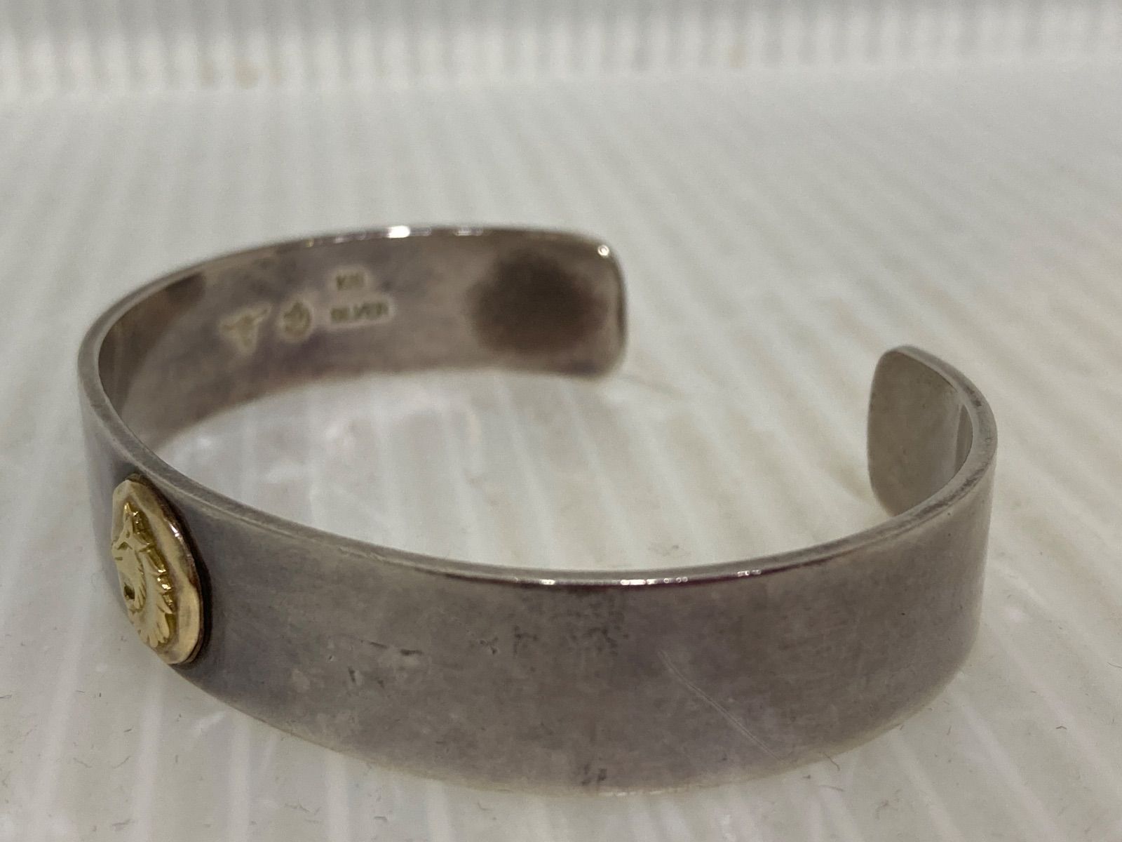 TADY&KING 平打ちバングル K18 SILVER ウルフ - メルカリ