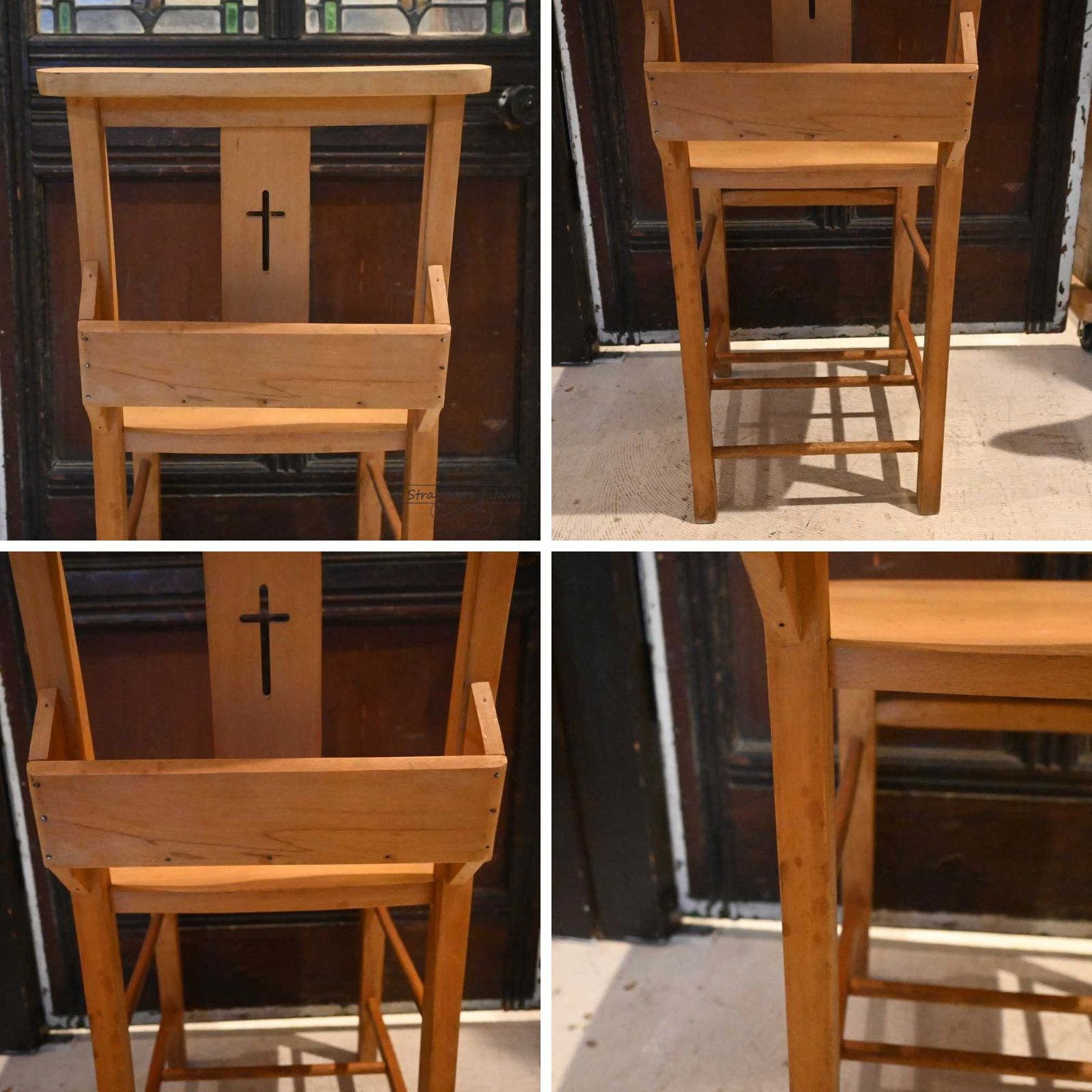 L3710-14-6 英国アンティーク チャーチチェア ヴィクトリアン