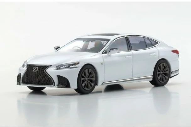 京商 1|43 レクサス LS 500 スポーツ ホワイト ノーヴァ ガラス フレーク | KYOSHO 1 43 Lexus F SPORT White Nova