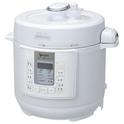 エムケー精工 電気圧力鍋 3 L 3～4人前 ヘルシーマルチポット ホワイト 1台6役 EA 130 Wpo a 1 d 00188