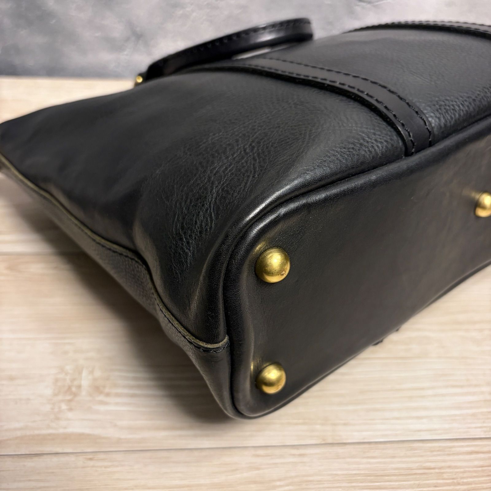 美品 HERZ ヘルツ Organ オルガン 本革 2WAY トートバッグ ブラック