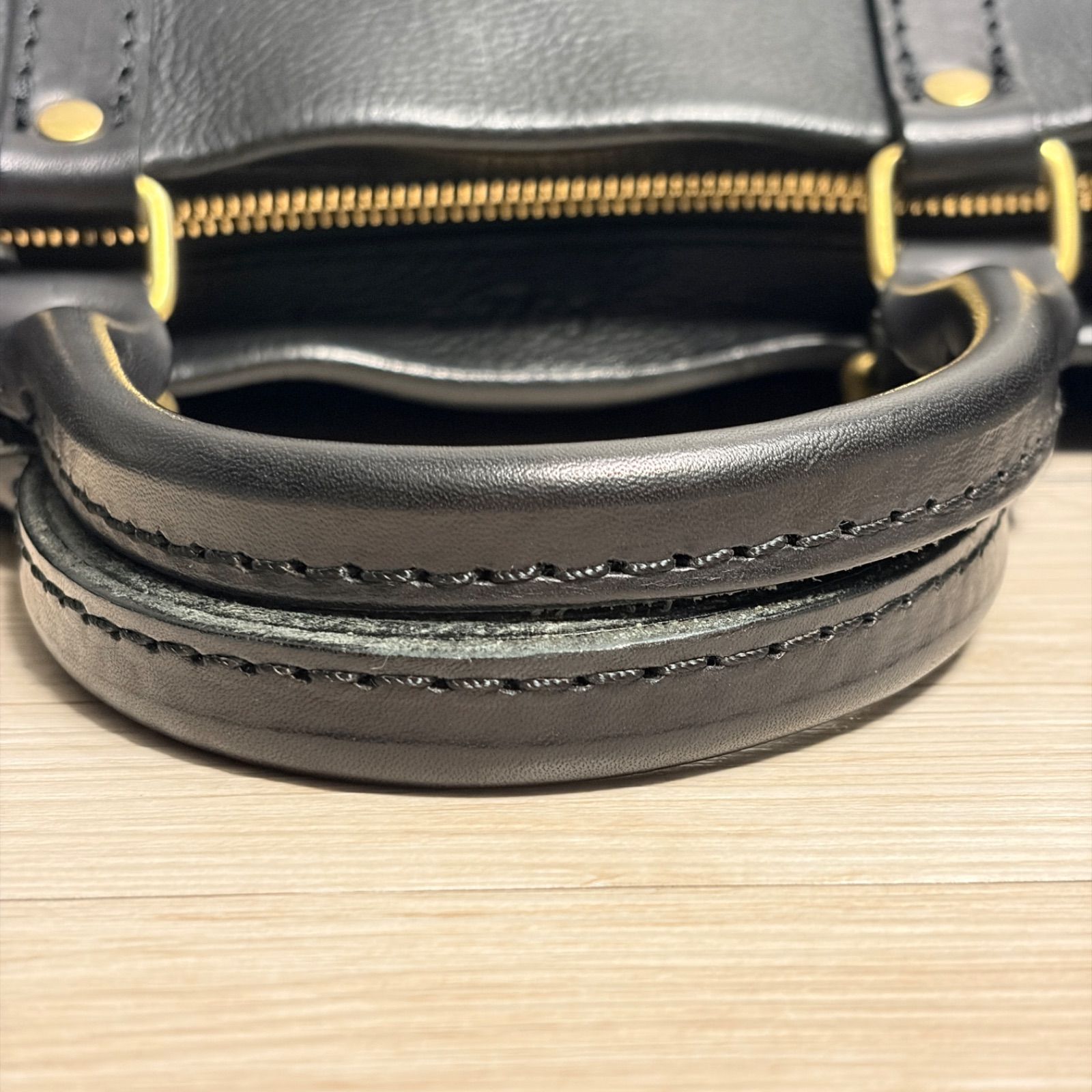 美品 HERZ ヘルツ Organ オルガン 本革 2WAY トートバッグ ブラック