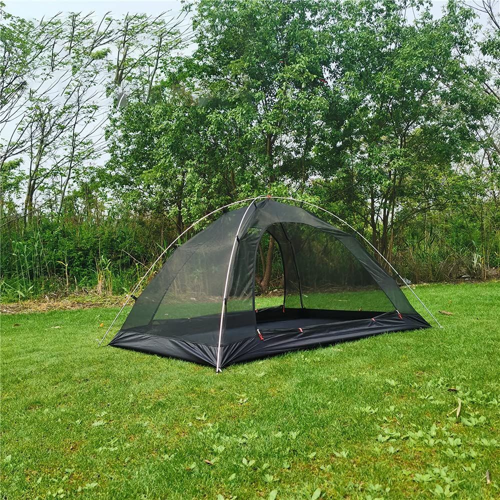 在庫 蚊帳 アウトドア モスキートネット キャンプ用蚊除け網 2人用 インナーテント 超軽量 携帯式テント 設営簡単 高密度 持ち運び便利 収納ポーチ付き