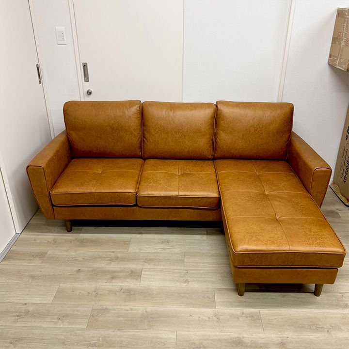 ☆処分価格☆【送料無料】美品 ソファ カウチソファ 3人掛け モデル 