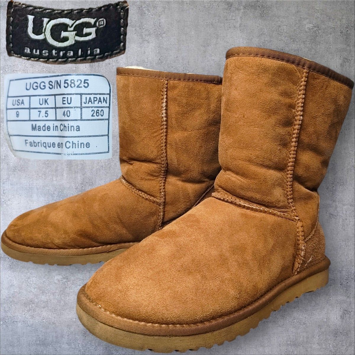 UGG アグ クラシックミニ ムートンブーツ 26cm キャメル 美品 防寒 