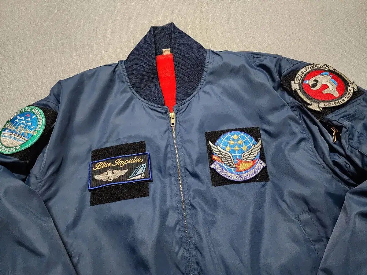ブルーインパルス フライトジャケット フライトジャケット　MA-1　サイズM 日本航空自衛隊 ブルーインパルス MA-1 フライト パイロットジャンパー