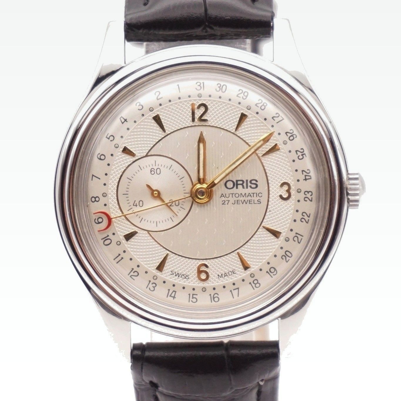 ORIS オリス 7461 自動巻 スモールセコンド シルバー文字盤 OH済 風防 メンズ 機械式 ヴィンテージ 時計 コレクション 実用